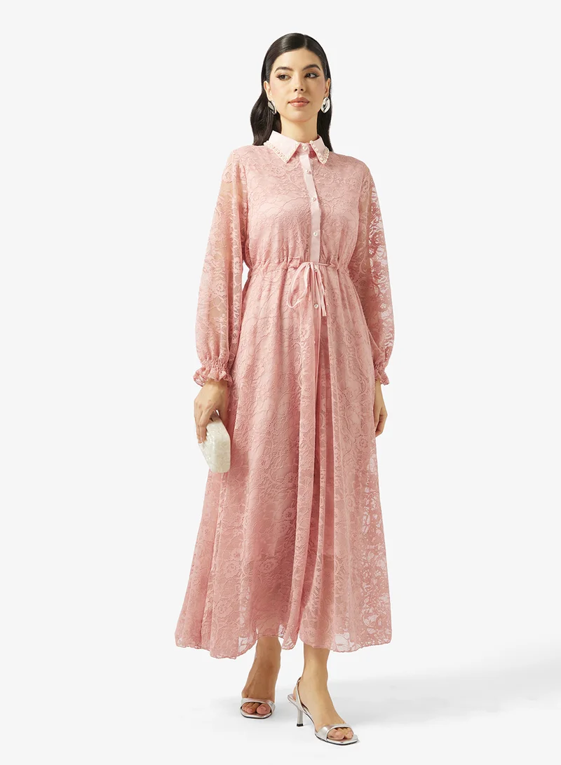 Khizana  Lace A-line Dress for Women | Best Price UAE